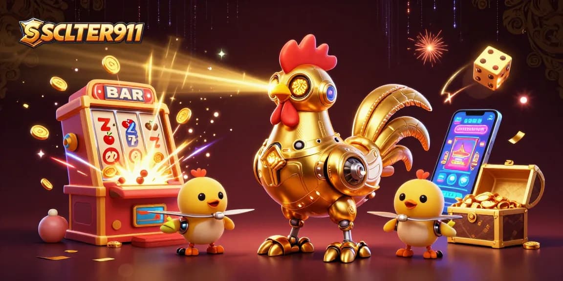 Join the excitement of the SCATTER911 casino with a vibrant digital illustration of gaming and jackpots.