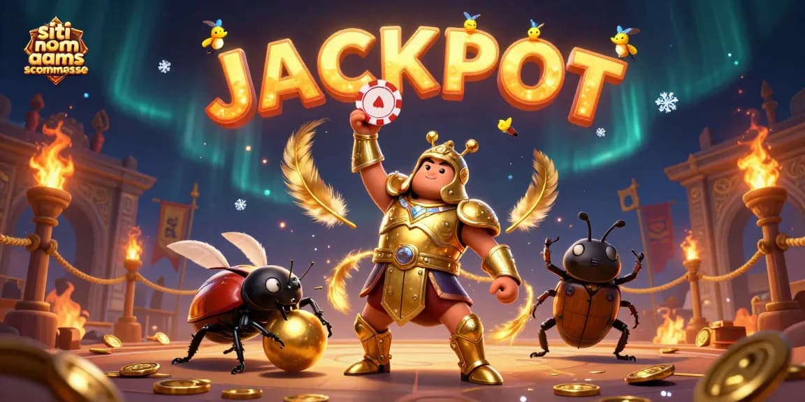 Scommetti su siti non AAMS scommesse con un hercules beetle trionfante e premi in palio nel mondo del betting.