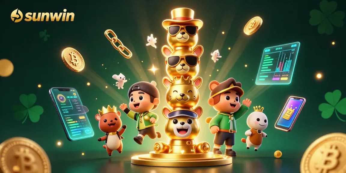 Join the fun with sunwin, where the vibrant casino scene features animated totem elements and cryptocurrency excitement.