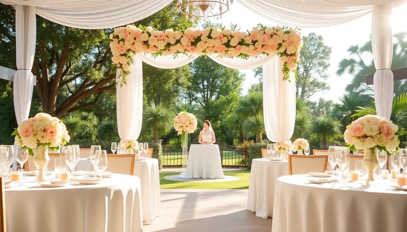 Experience the elegance of the Best Wedding Venue Jacksonville with charming decor and a romantic garden setting.