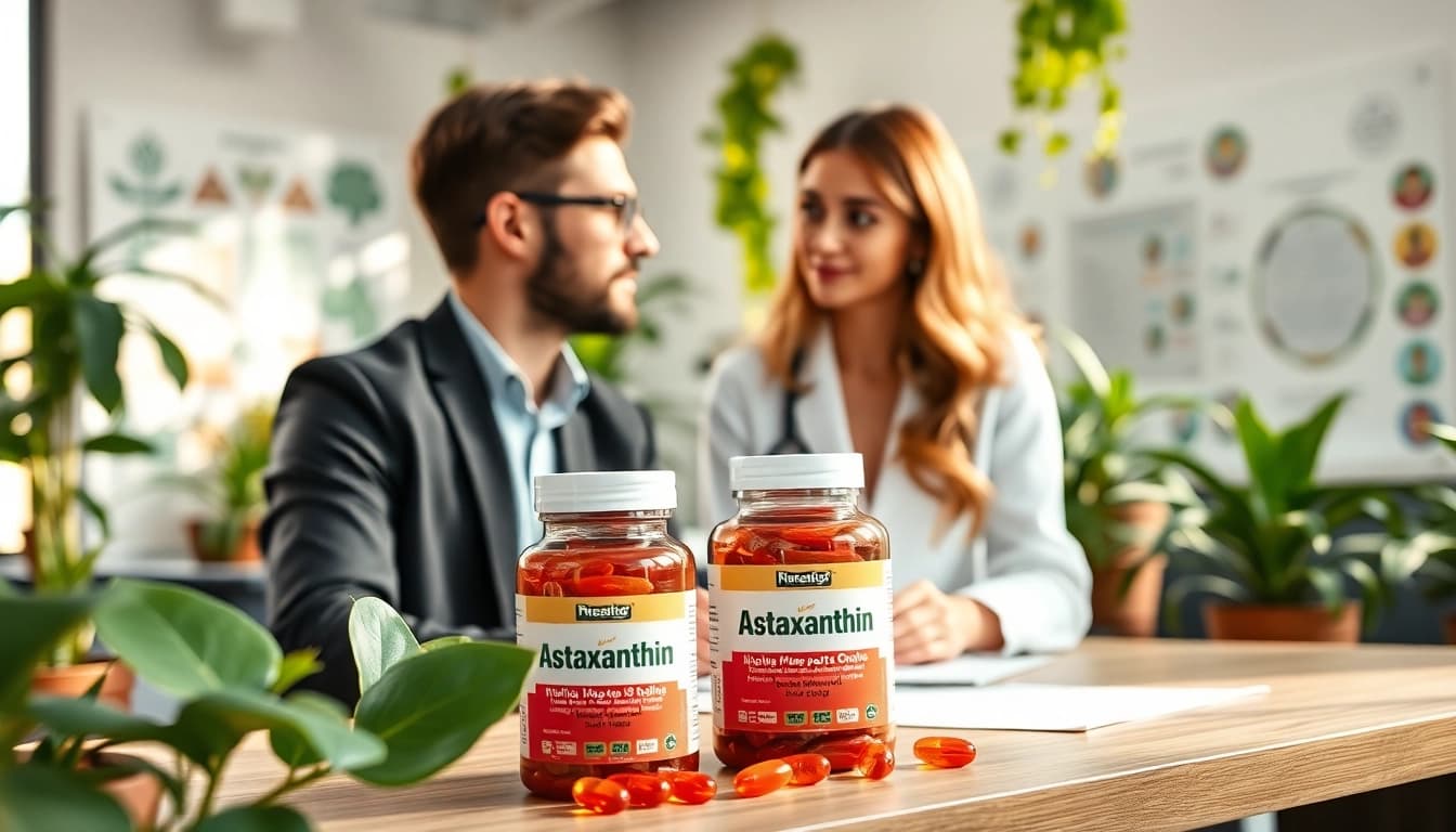 Person considering can you take too much astaxanthin with a health expert.
