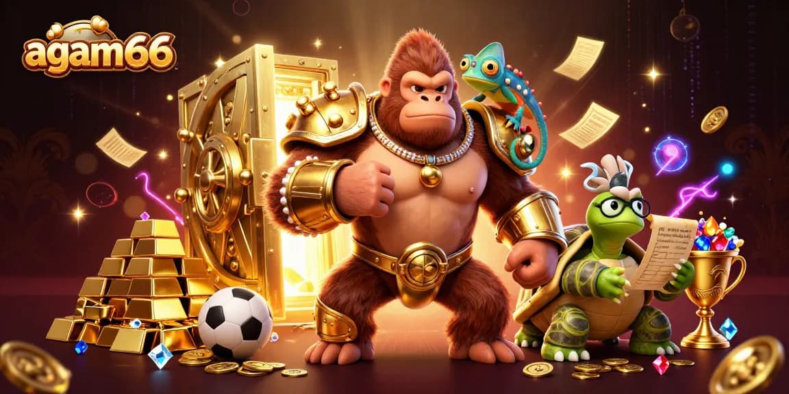 Engage in thrilling sports betting excitement with AGAM66 amidst lavish casino elements.