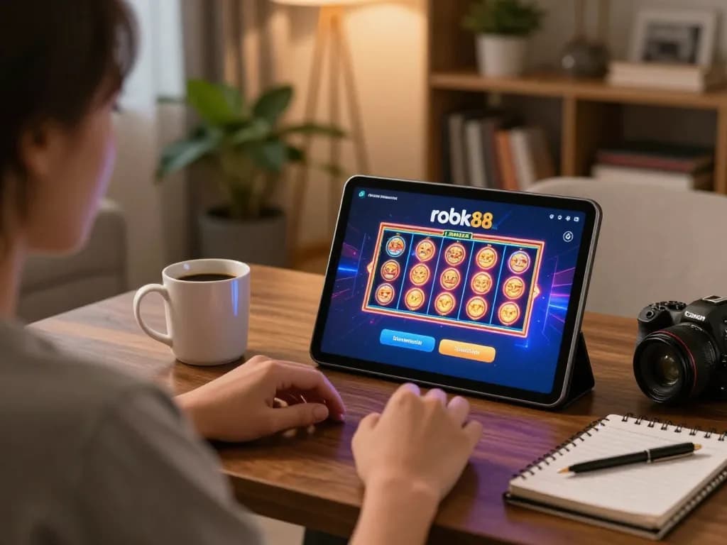 Experience rokok88 slot login with vibrant online slot gameplay on tablet