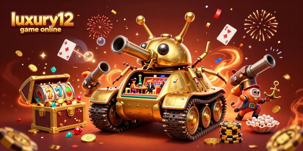 Experience luxury12 game online in a lively 3D casino scene with vibrant colors and dynamic elements.