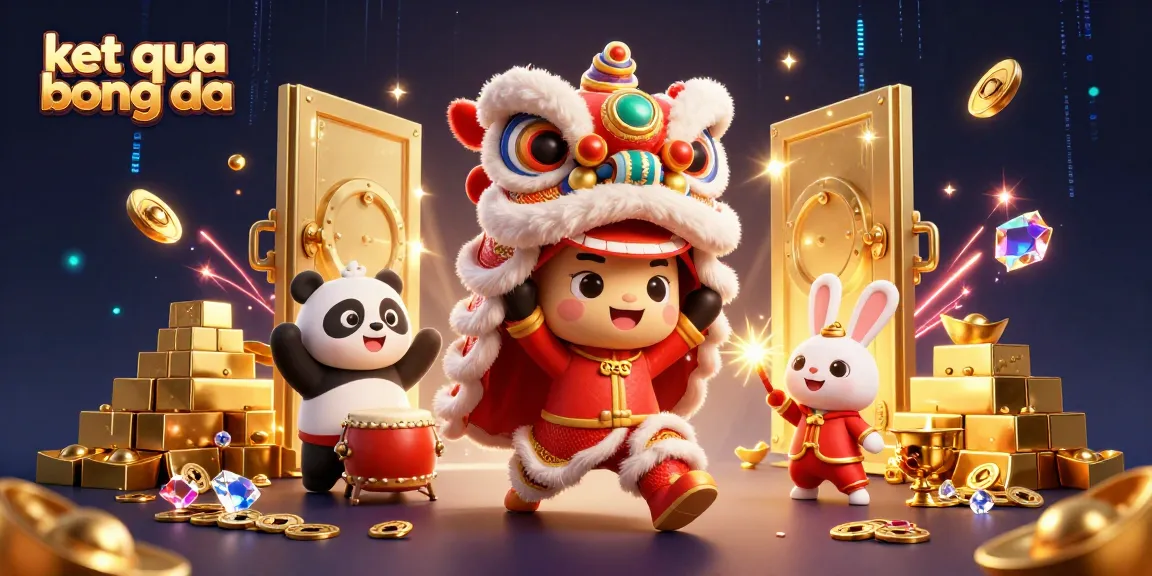 Experience the thrill of ket qua bong da with dynamic characters and dazzling treasures in an engaging casino scene.