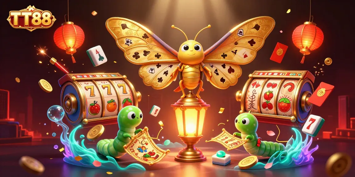 Experience the thrill of winning at TT88 with vibrant casino-themed elements and captivating golden visuals.