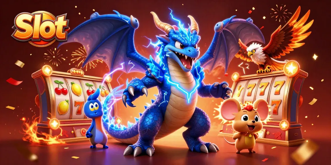 Engage in thrilling Slot gameplay with dynamic dragons and vibrant jackpot symbols.
