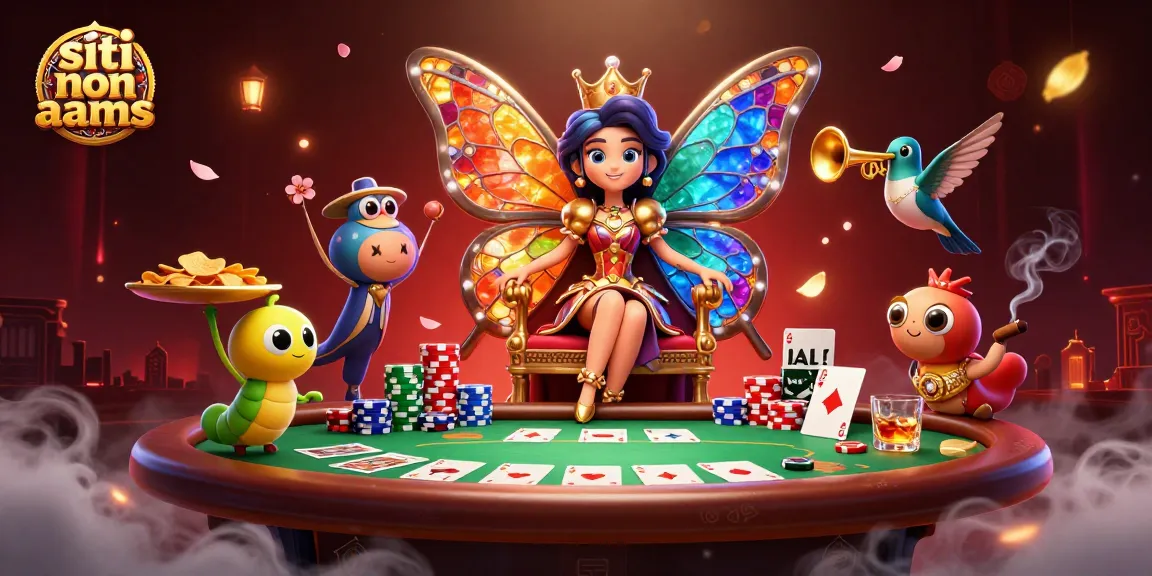Scopri i siti non AAMS e la varietà di giochi da casinò in un'illustrazione vivace e dettagliata.