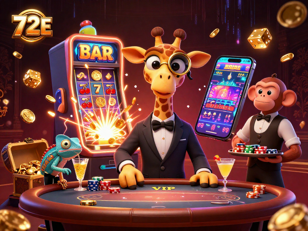Aproveite as jackpots emocionantes no cassino 72E com girafa e jogo de cassino