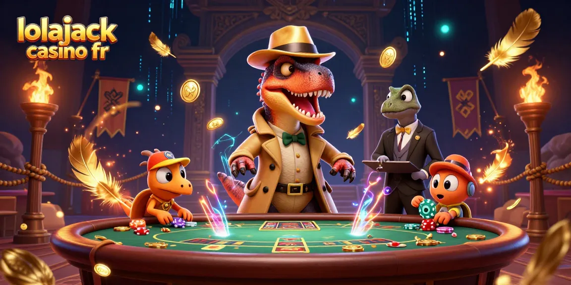Jouez au lolajack casino fr avec un velociraptor aux tables de blackjack, surprise au casino !