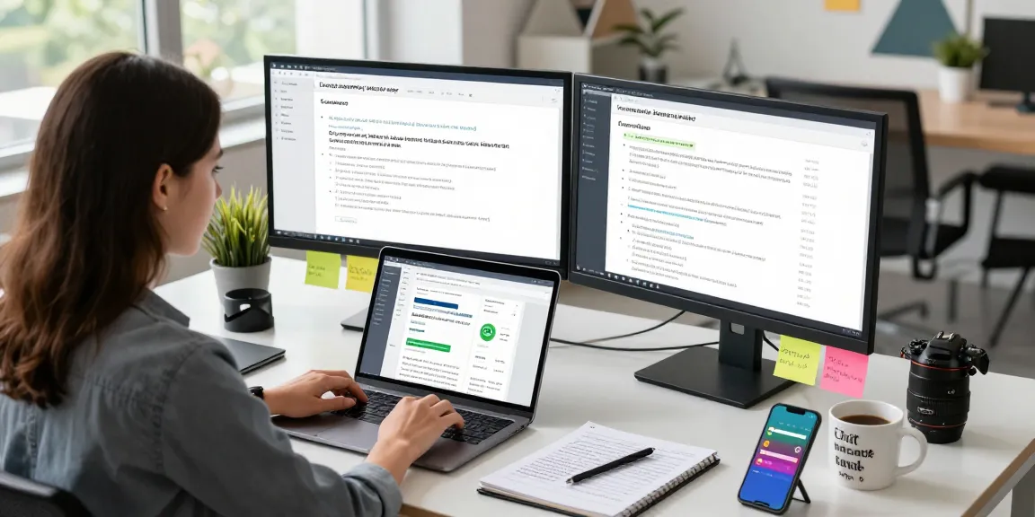 High-conversion ad copy showcased in a vibrant digital marketing workspace with analytics and tools.