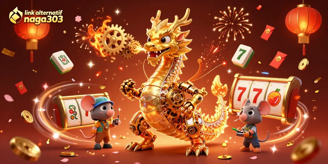 Engage with link alternatif naga303 featuring an exciting casino illustration showcasing vibrant game elements.