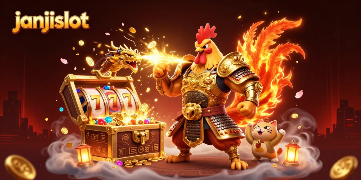 Experience excitement with JANJISLOT as slot reels spin and warriors thrive in victory.