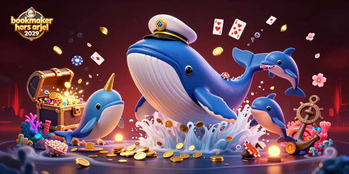 Pariez avec le bestiaire marin de "bookmaker hors arjel 2029" dans une scène de casino animée.