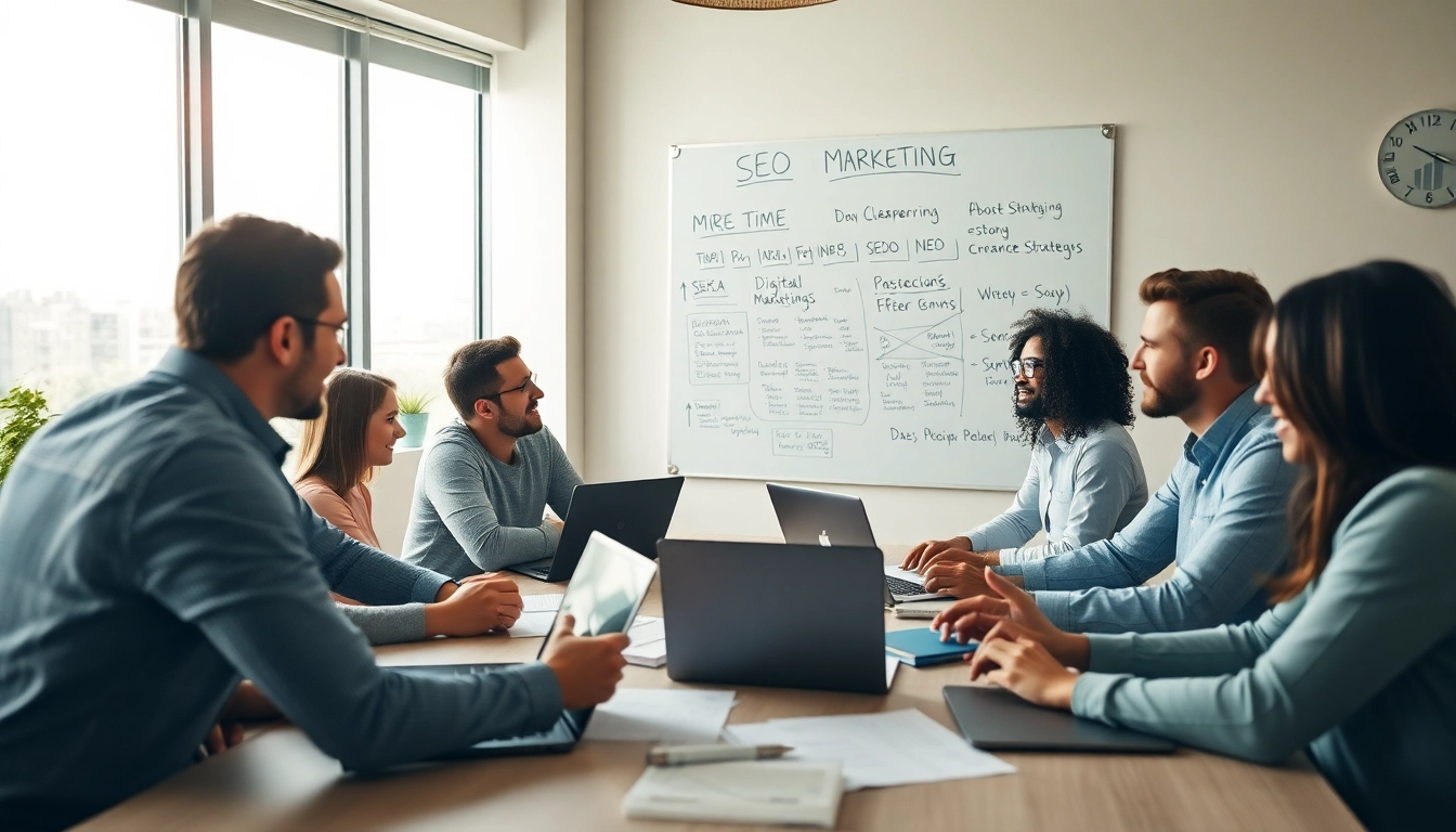 Implementing Search Engine Optimization Clearwater strategies during a collaborative marketing session.