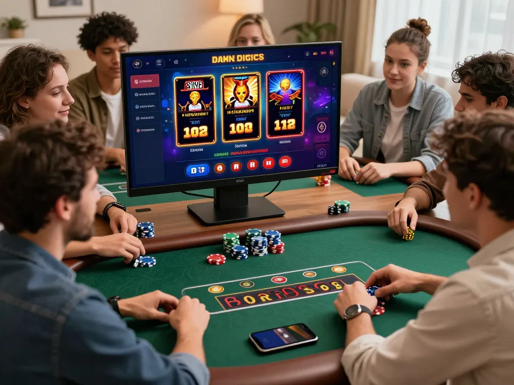 Players enjoying MM88 online casino games in a cozy gaming environment.