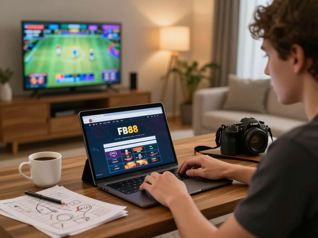 Login to FB88 for an exciting online gambling experience at home, showcasing dynamic gameplay.