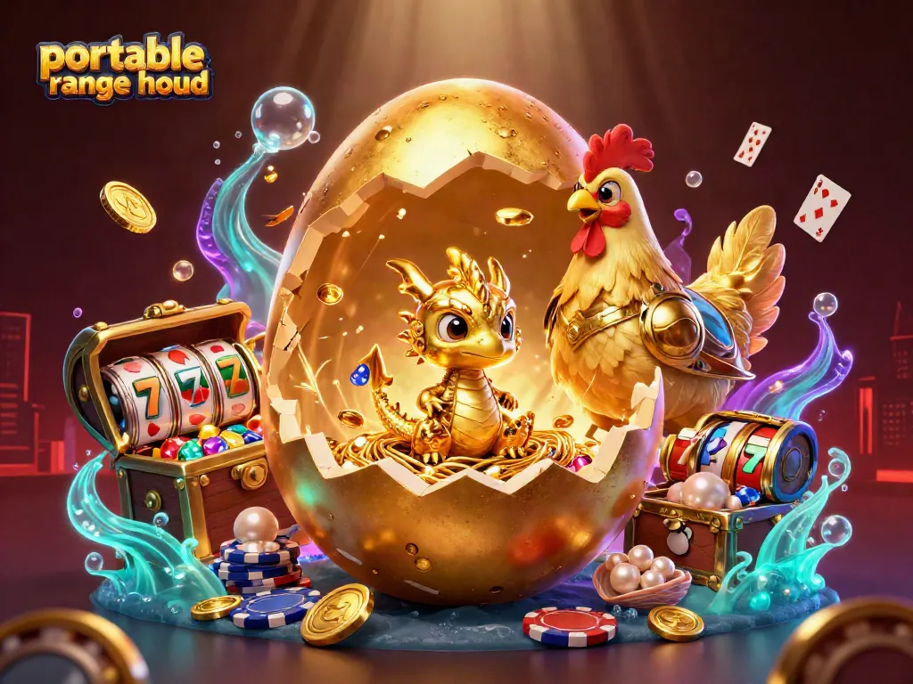 Enjoy a thrilling scene featuring a portable range hood amidst vibrant casino action with gold and poker chips.