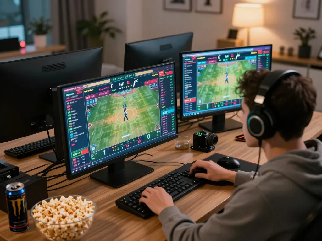 Engaged user placing bets on 3win sports betting platform during a live game.