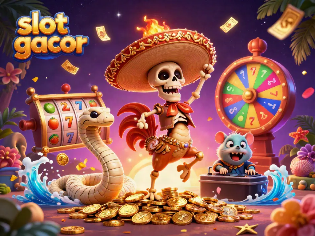 Menangkan slot gacor dengan karakter berwarna-warni dan elemen kasino yang menggembirakan.