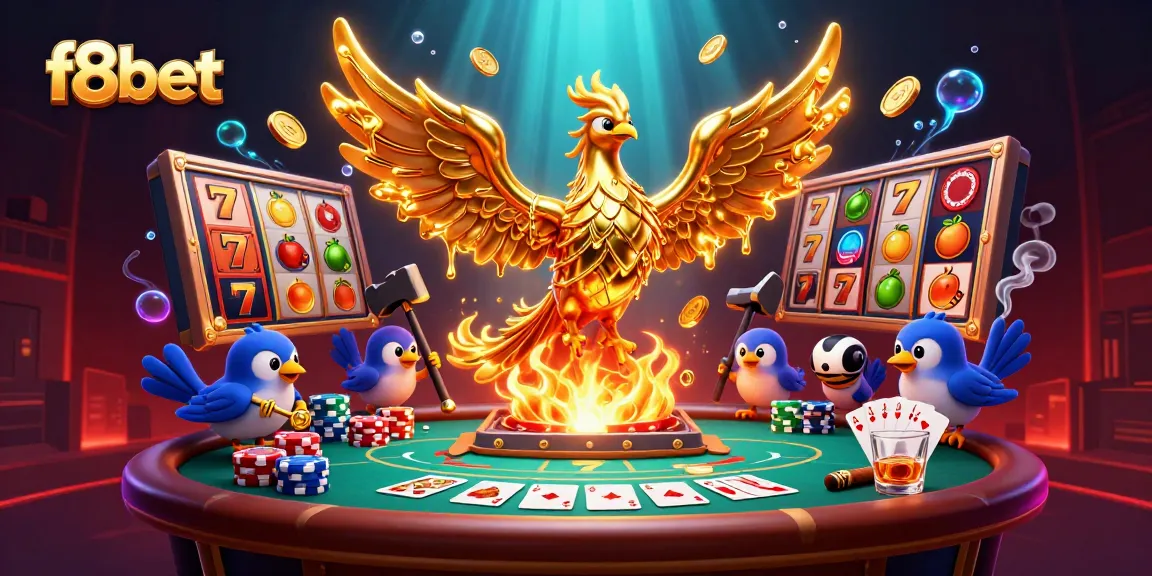 Experience winning strategies at f8bet with a vibrant 3D casino illustration showcasing exciting games and dynamic interactions.