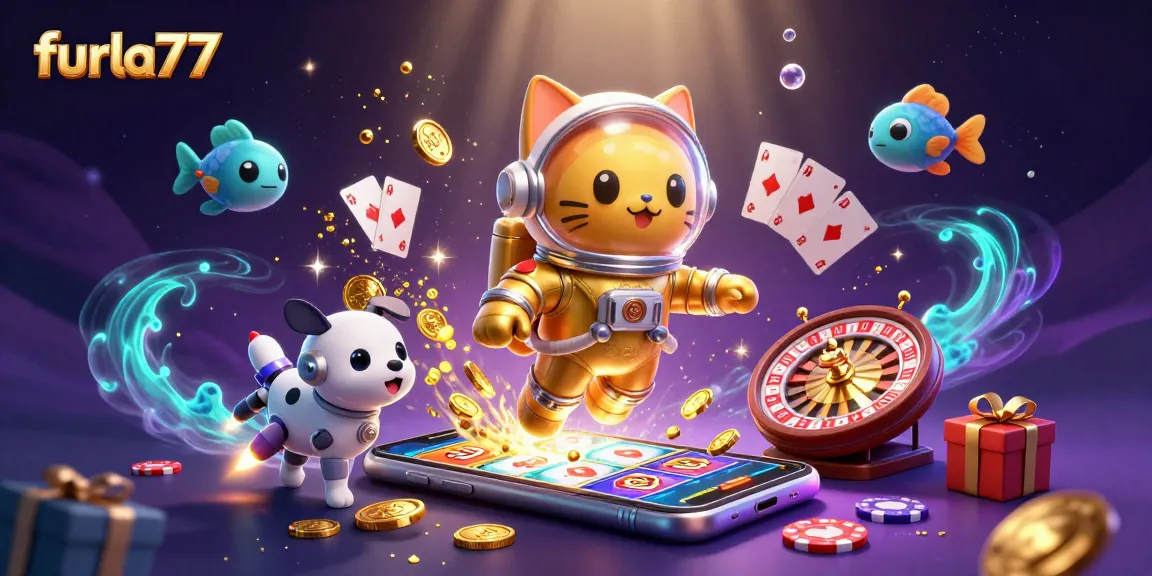 Play exciting slot games with furla77 as a cartoon cat astronaut and robot dog unveil vibrant winnings!