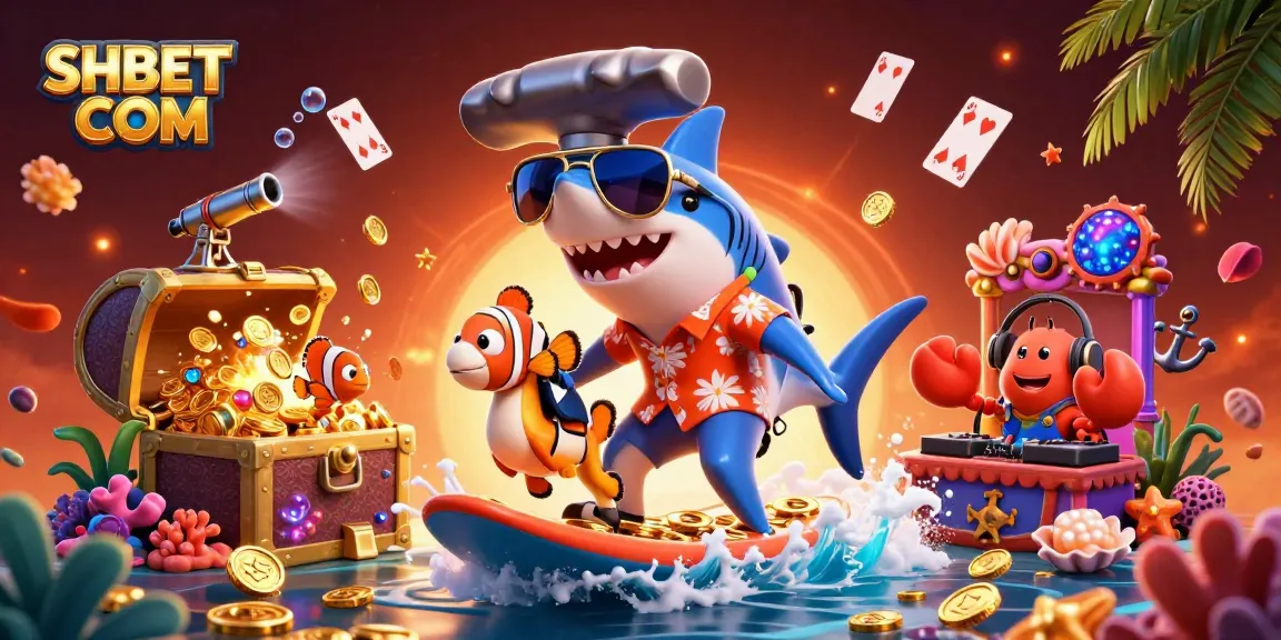 Engage with SHBET COM’s vibrant casino adventure featuring fun characters in a golden ocean of opportunities.