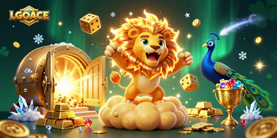 LGOACE brings thrilling casino wins alive with 3D characters and dazzling gems in a vibrant scene.