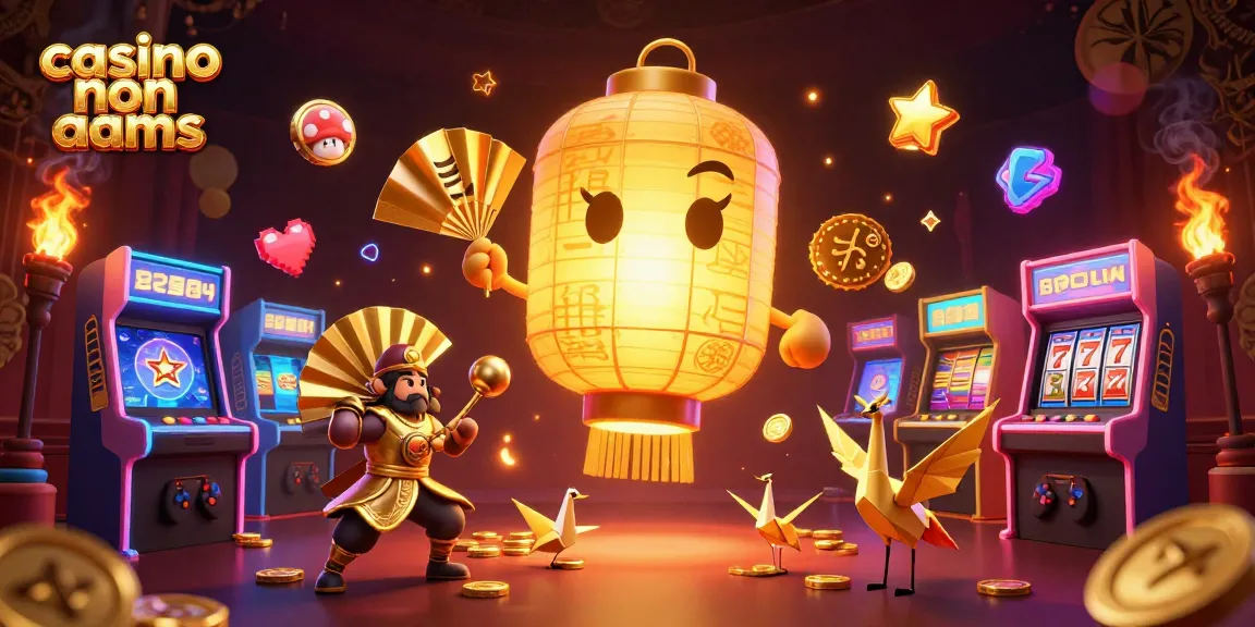 Gioco emozionante nei casino non AAMS con luci scintillanti e simboli fortunati.