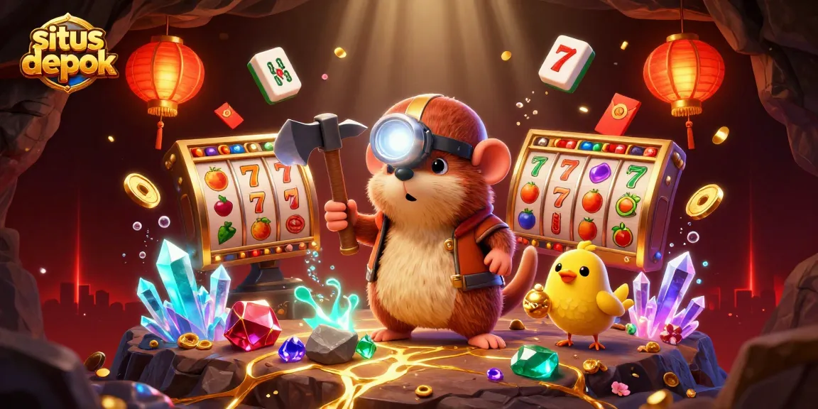 Menang besar di situs depo 5k dengan slot berputar dan simbol keberuntungan yang berkilau.