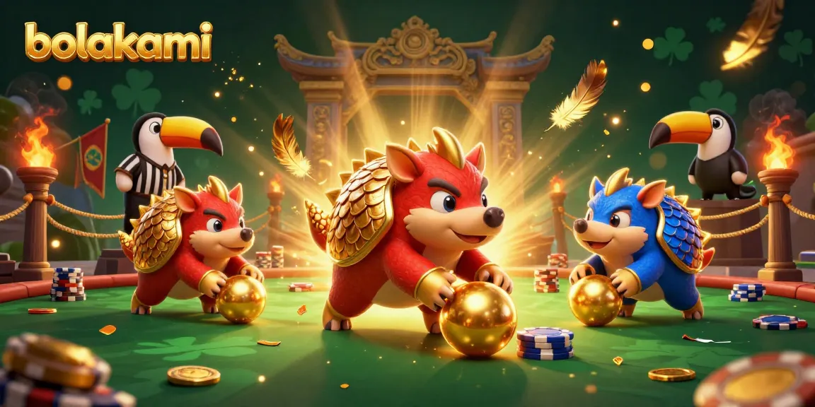 Experience bolakami with animated pangolins in a thrilling game environment of golden chips.