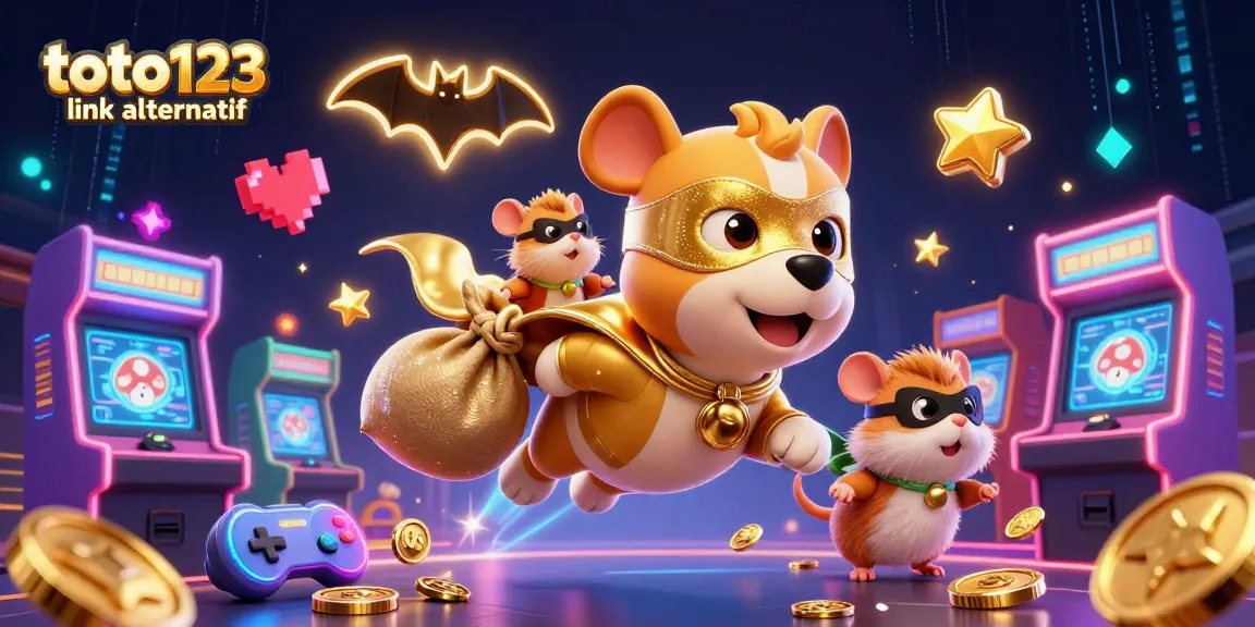Engage with the exciting world of gambling at toto123 link alternatif, featuring vibrant characters and casino elements.
