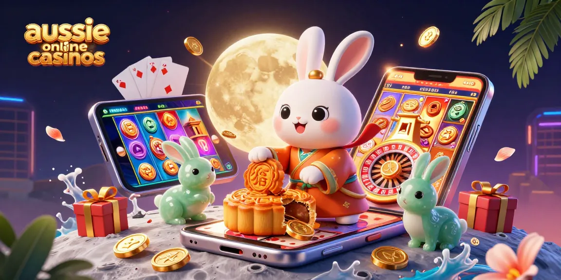 Experience victorious moments at aussie online casinos with stunning 3D gaming art illustration.