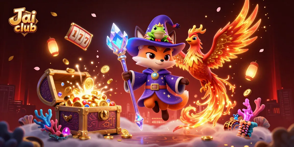 Engage with Jai club and experience thrilling slot action amidst a mystical casino scene.
