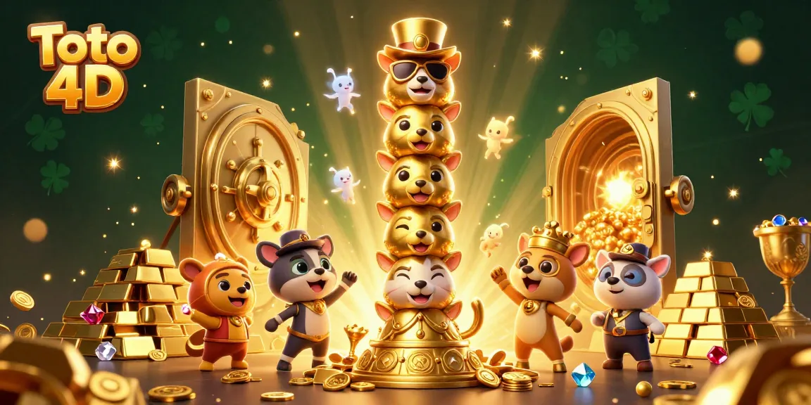Win big with Toto 4D in a vibrant casino scene full of treasures and excitement.