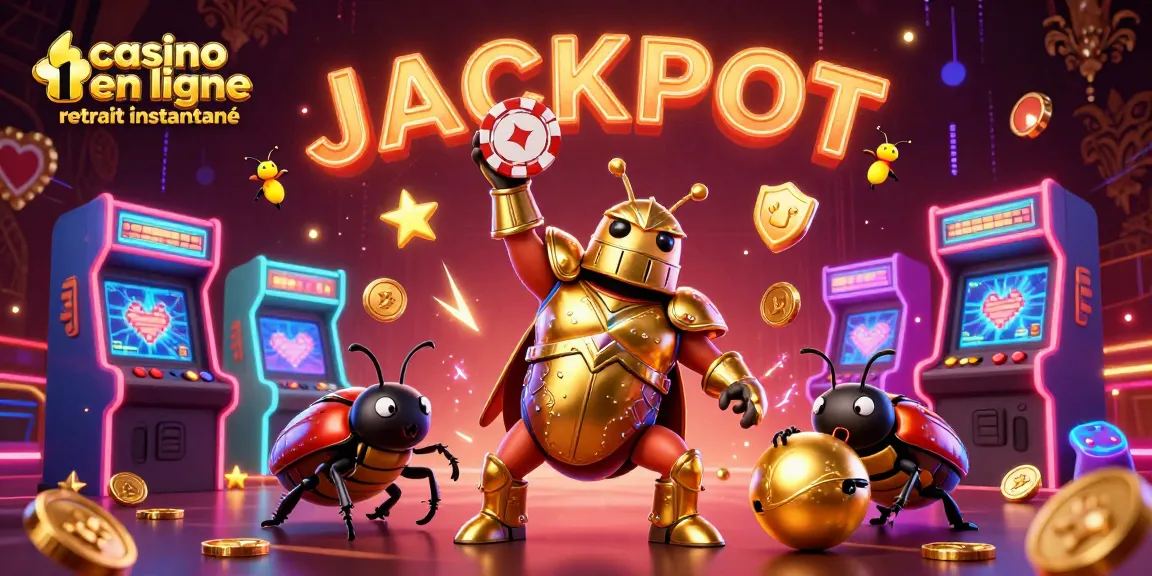 Révéler le jackpot avec le casino en ligne retrait instantané dans une scène dynamique et festive.