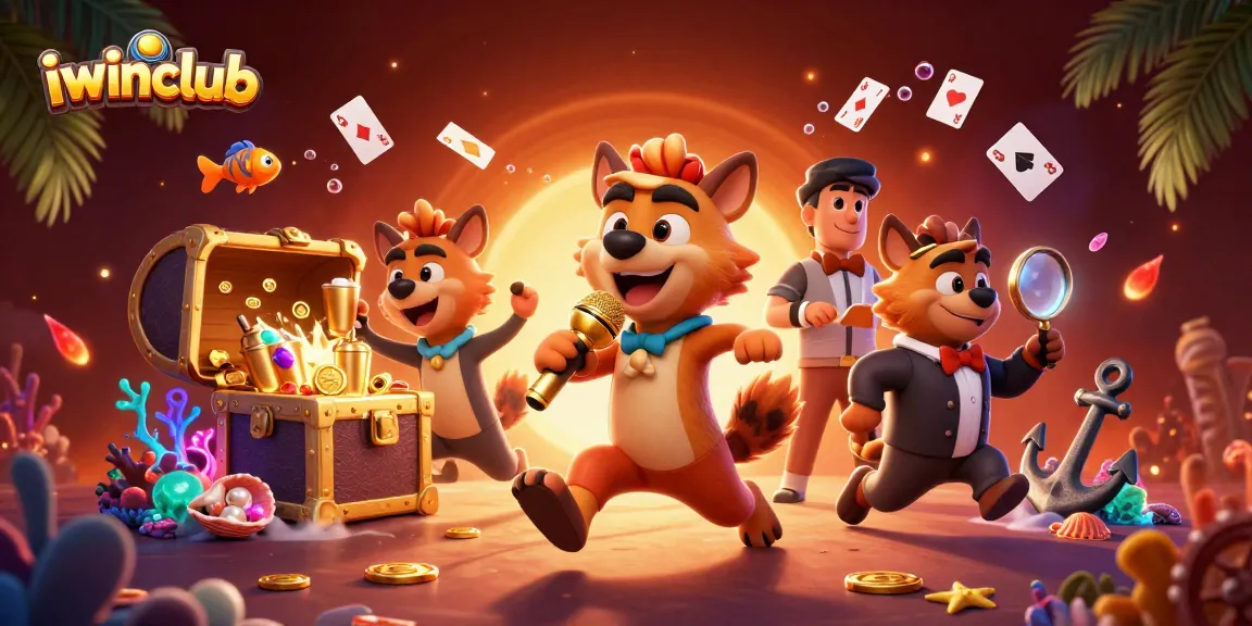 Experience the exciting atmosphere of iwinclub with playful hyenas in a vibrant casino scene.