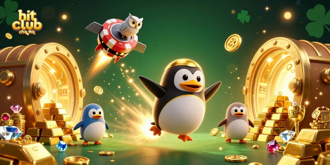 Experience the thrill at hit club chính thức with immersive casino adventures featuring a golden penguin and exciting treasures.