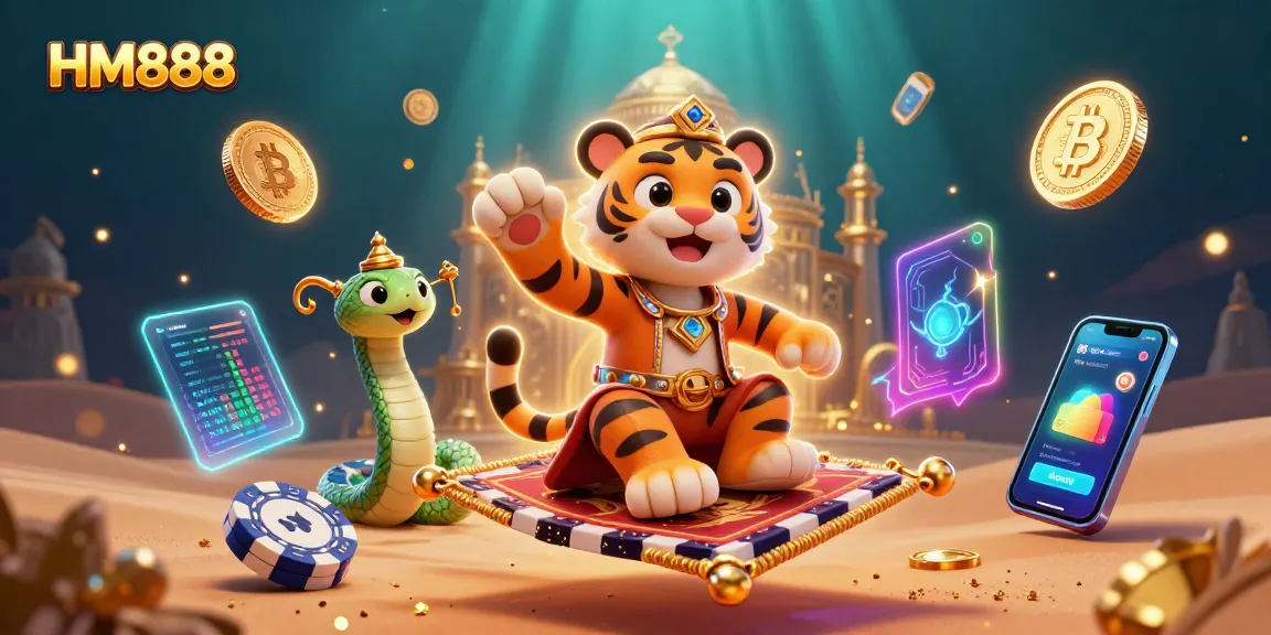 Experience thrilling gameplay with HM888's vibrant casino scene filled with rich details and action.